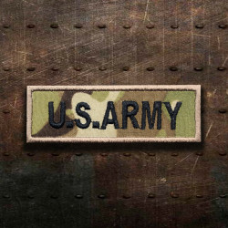 Parche de manga de velcro / termoadhesivo bordado uniforme de soldado del ejército de EE. UU.